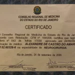 Certificado Dr. Alexandre Amaral Centro da Dor